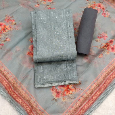 Tavas Cotton Blend Embroidered Salwar Suit Material