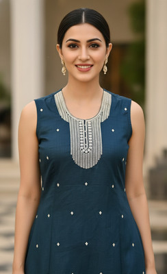 Vishvas Art Silk Embroidered Kurta Fabric