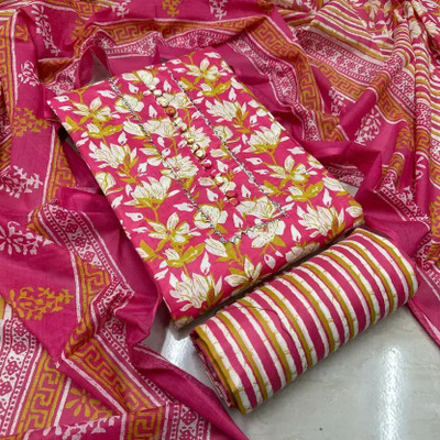 SAMYAGDARSHANA Pure Cotton Embroidered Salwar Suit Material