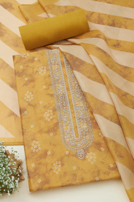 soch Cotton Blend Printed Salwar Suit Material