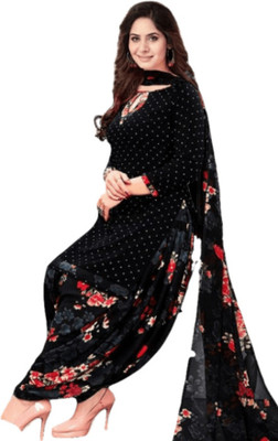 DIKVI Crepe Printed Kurta & Patiyala Material