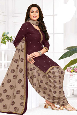 Om Enterprise Crepe Printed Kurta & Patiyala Material