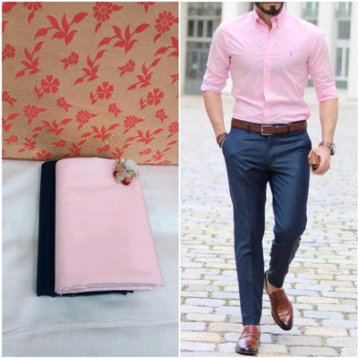 Rifashion Cotton Blend Solid Shirt & Trouser Fabric