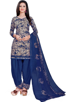 Threads Crepe Printed Salwar Suit Material
