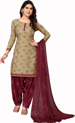 ANIRAV Crepe Printed Kurta & Patiyala Material