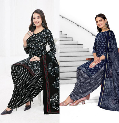 SIMPLYETHNIC Crepe Self Design Salwar Suit Material