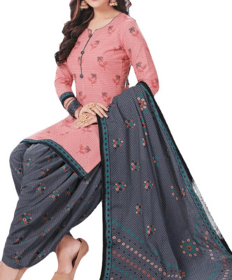 DIKVI Crepe Printed Kurta & Patiyala Material