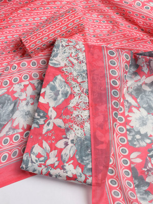 Meena Bazaar Cotton Blend Solid Salwar Suit Material