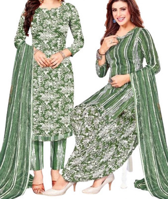 ETHNICEVER Crepe Printed Salwar Suit Material