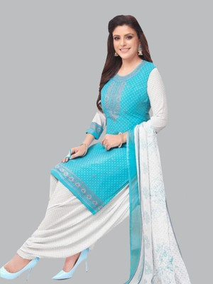 AYKA CLOTHINGS Crepe Floral Print Salwar Suit Material
