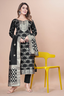 SAUMYA CREATIONS Art Silk Self Design Kurta & Churidar Material