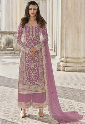 legacyethnic Net/Lace Embroidered Salwar Suit Material