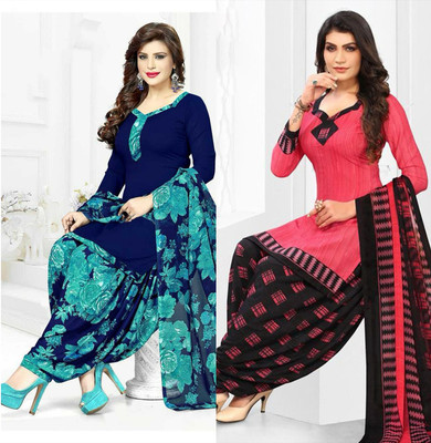 laxmi creation Crepe Printed Salwar Suit Material
