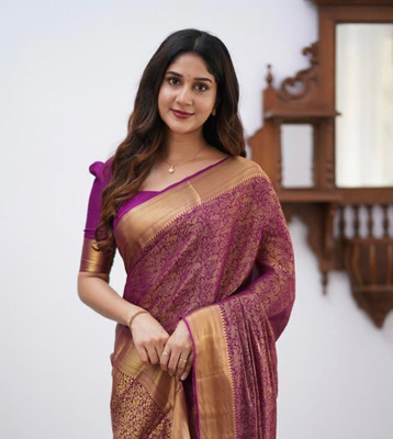 Kanjivaram Jacquard Printed Blouse Material