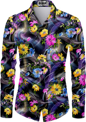 BDR ENTERPRISE Cotton Blend Printed Shirt Fabric