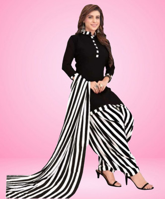AYKA CLOTHINGS Crepe Printed Salwar Suit Material