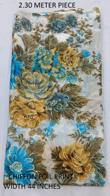SATKAAR FASHIONS Chiffon Printed Multipurpose Running Fabric