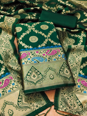 PandadiSaree Cotton Silk Printed Salwar Suit Material