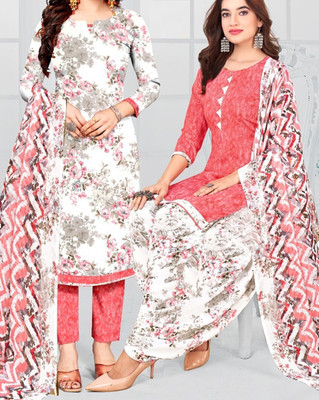 ETHNICEVER Crepe Printed Salwar Suit Material