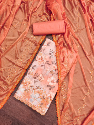 Blissta Cotton Blend Printed Salwar Suit Material