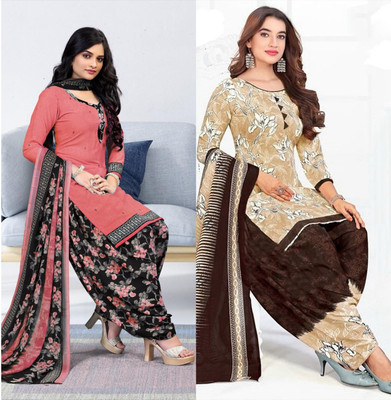 SIMPLYETHNIC Crepe Self Design Salwar Suit Material