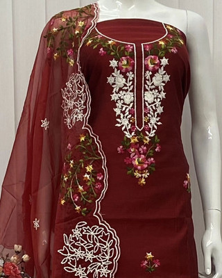 Vraj Textile Cotton Silk Self Design Salwar Suit Material
