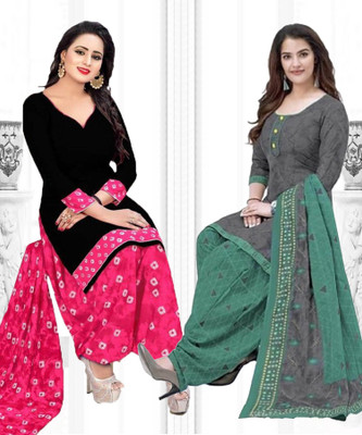 INITHI Crepe Printed Salwar Suit Material