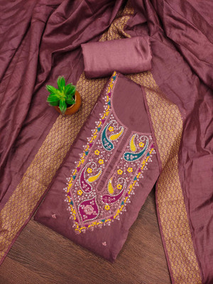 Jaipur Kurti Silk Blend Floral Print Salwar Suit Material