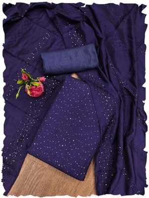 kritanya creation Cotton Blend Self Design Kurta & Churidar Material
