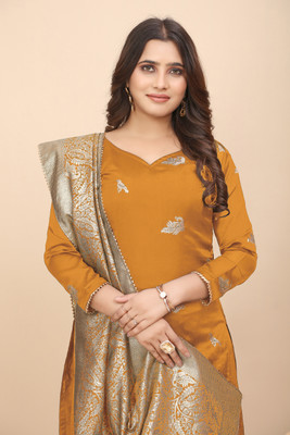 SHREE HARI FAB Art Silk Printed Kurta & Palazzo Material