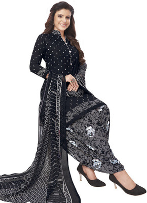 Poonam Fashion Crepe Printed Kurta & Patiyala Material