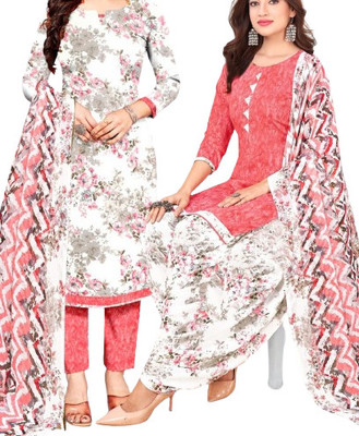 INITHI Crepe Printed Salwar Suit Material