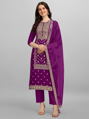 SHREE HARI FAB Art Silk Self Design Salwar Suit Material
