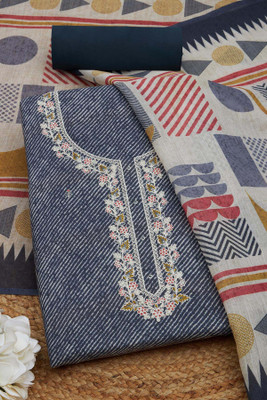 soch Linen Printed Salwar Suit Material
