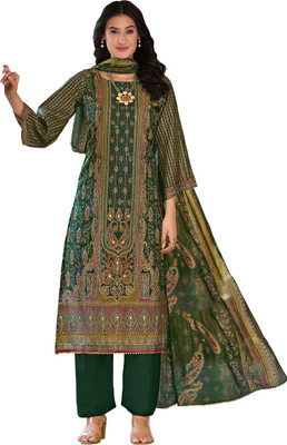 DRAVINAM Trends Muslin Embroidered Salwar Suit Material