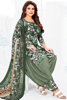 HONEYFASHION Crepe Floral Print Salwar Suit Material