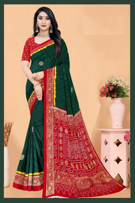 DHYEY CREATION Silk Blend Printed Blouse Material