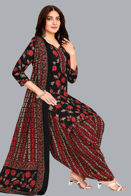 SHREE JEENMATA COLLECTION Floral Print Kurta, Patiala & Dupatta Set