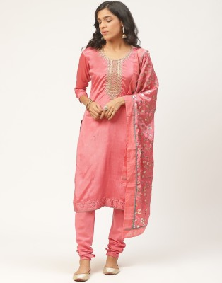 Fourleaf Georgette Embroidered, Embellished Salwar Suit Material