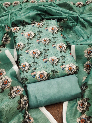MUMAL Chanderi Floral Print, Printed Salwar Suit Material