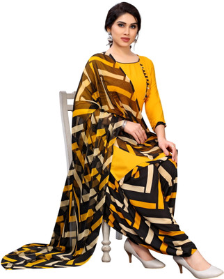 AYKA CLOTHINGS Crepe Printed Salwar Suit Material