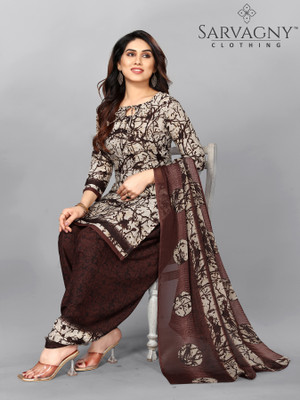 RJF Crepe Printed Salwar Suit Material