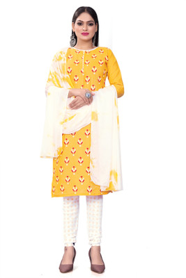 Kimisha Cotton Blend Printed Kurta & Churidar Material