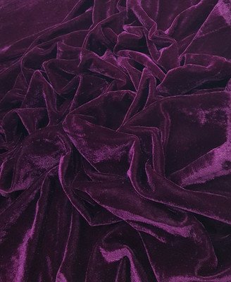 ALINA MODA Velvet Solid Multipurpose Running Fabric