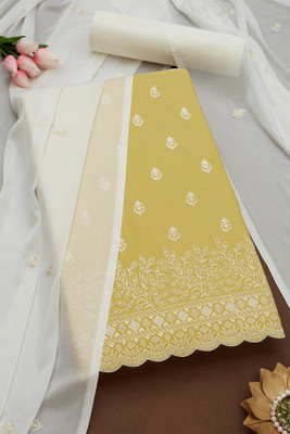 soch Silk Blend Embroidered Salwar Suit Material