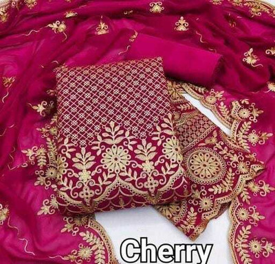 Stylebhawani Georgette Embroidered Salwar Suit Material