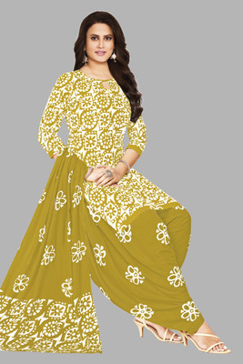 SHREE JEENMATA COLLECTION Pure Cotton Printed Kurta & Patiyala Material