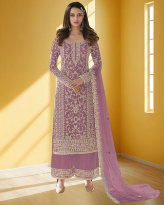 Dealbazaars Corporation Net/Lace Dyed, Embroidered, Embellished, Self Design Salwar Suit Material