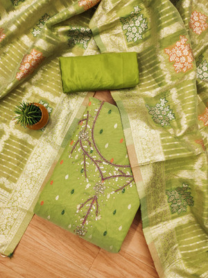 RUDRAA FAB Art Silk Self Design Salwar Suit Material