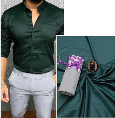 KHODIYAR FASHION Pure Cotton Solid Shirt & Trouser Fabric